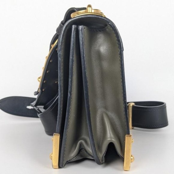 SOLD Prada Cahier Medium Militare Green Crossbody Bag - Picture 4 of 10